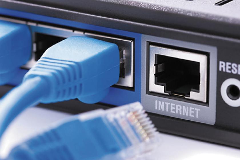 Cable azul de ethernet